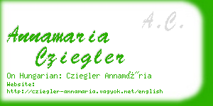 annamaria cziegler business card